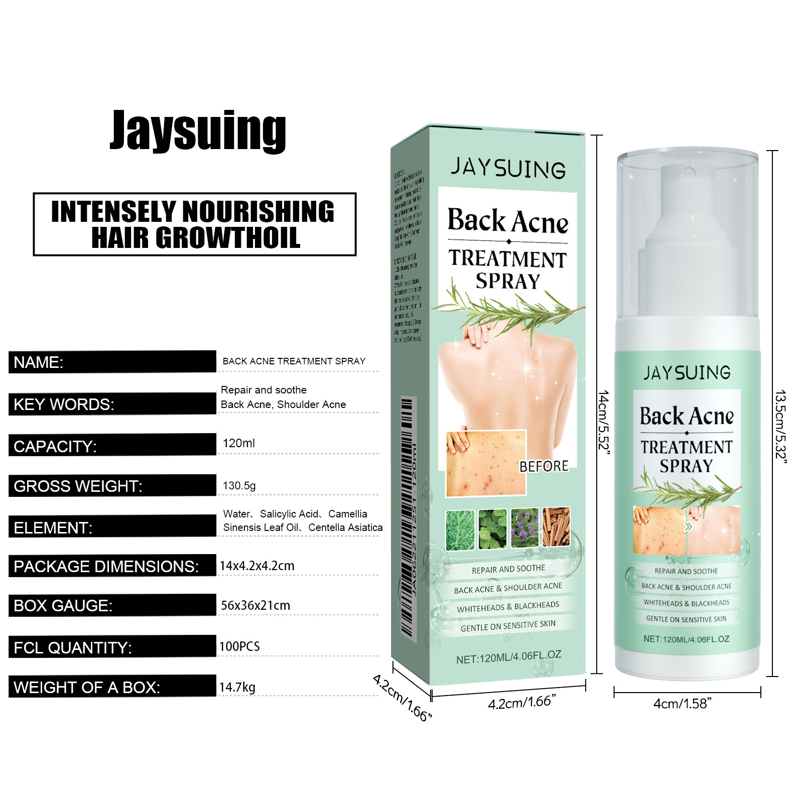 Back Cleansing Spray 120ml 1 Box