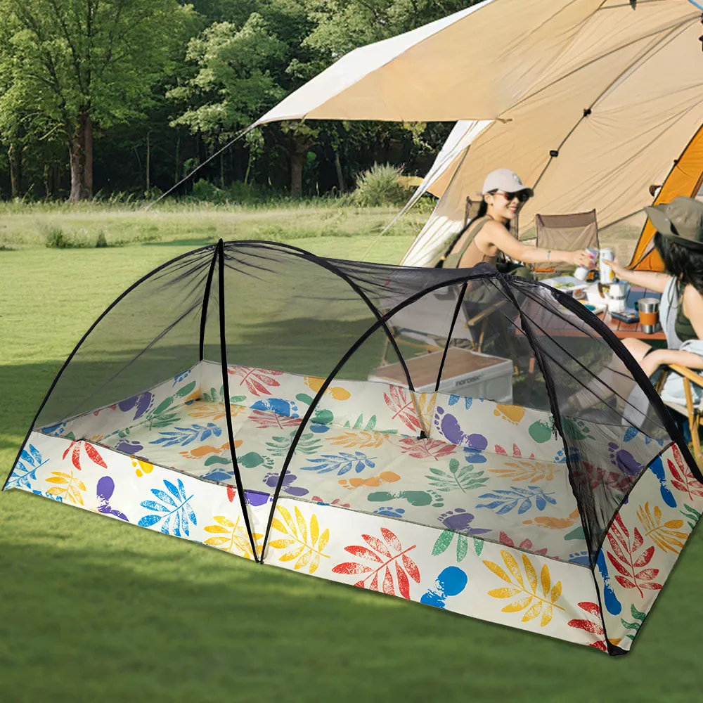 Double-X-Shaped, Fully Enclosed, Portable, Installation-Free Mosquito Net