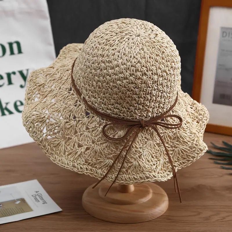 Fashionable Handmade Crochet Straw Hat