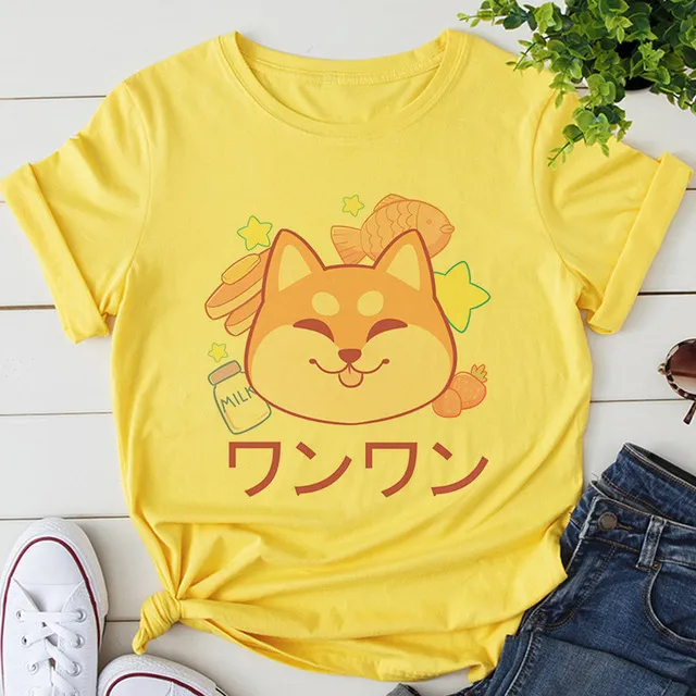 Cute Women's Cat Cartoon Pattern T shirt 11 Style - Shop at LoveMi
