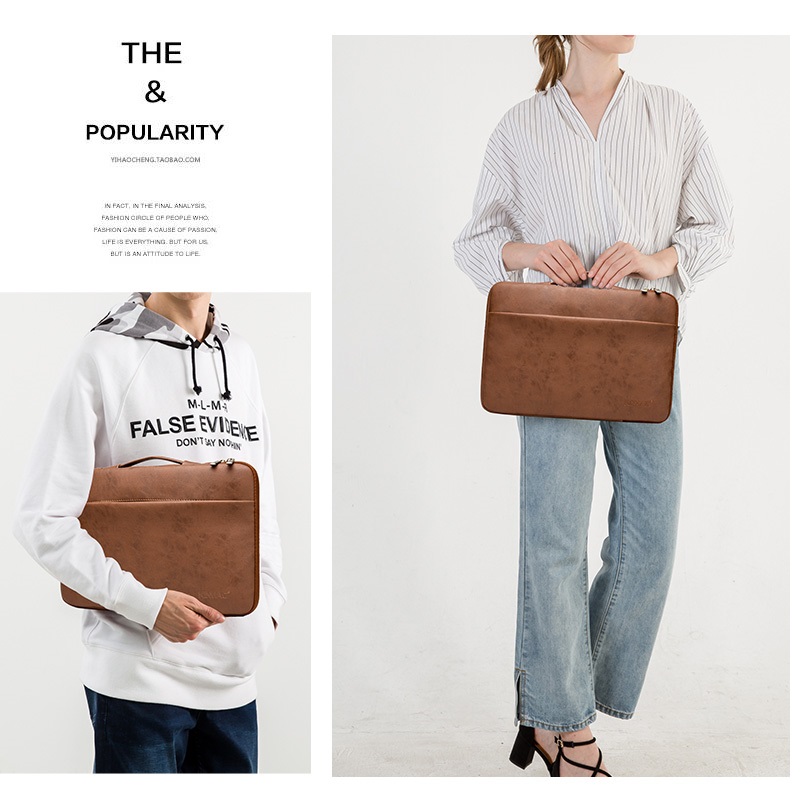 Leather Laptop Bag With Portable Liner — foto 6