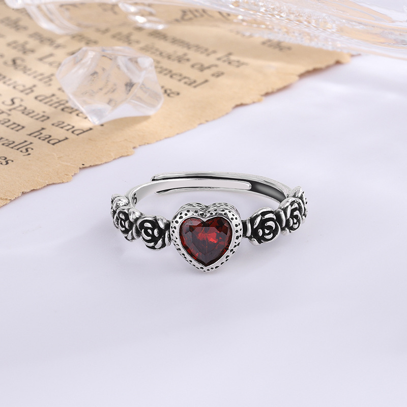 Title 1, Anillo de plata tailandesa vintage Do Old Rose ...