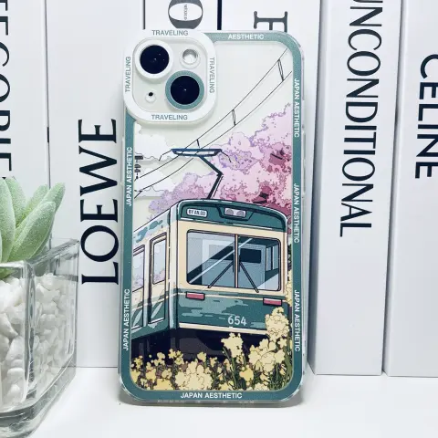 Japanese Anime Snow Mountain Transparent Phone Case