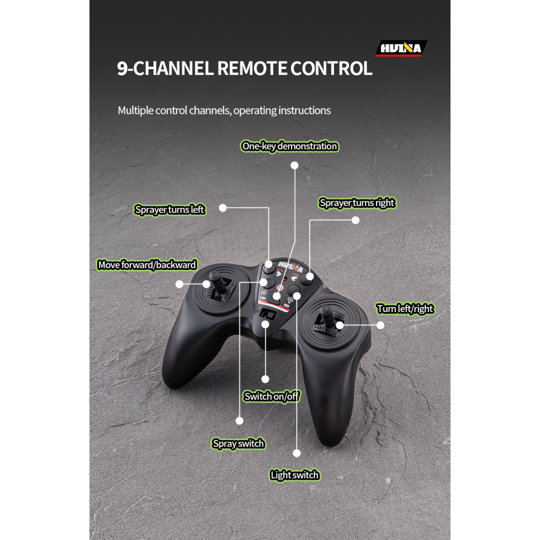 Huina 1316 1-18 Semi-Alloy Remote Controlled Fog Cannon Truck Toy 9