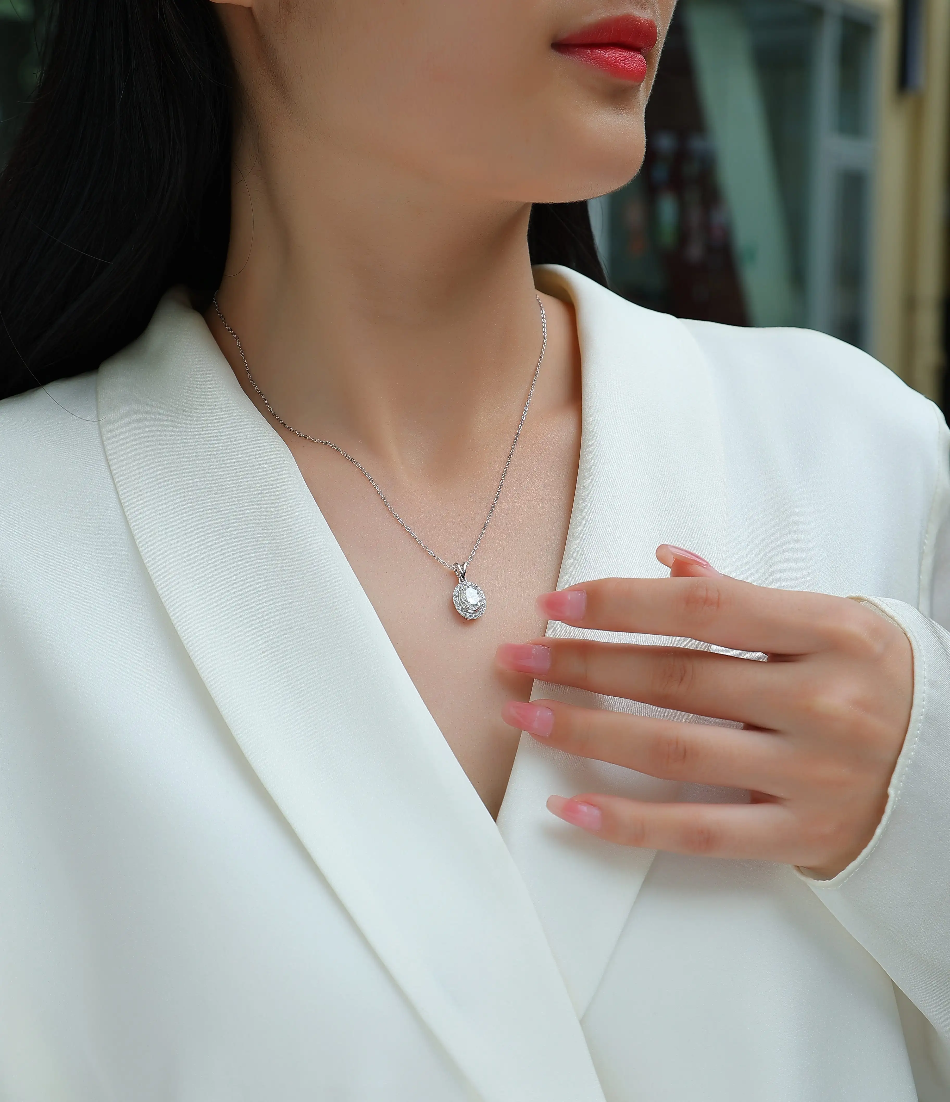 1Infinite - A Fashionable And Luxurious Diamond Jewelry Pendant Set With Moissanite S925 Sterling Silver And Platinum Plating Prohibit TikTok sales