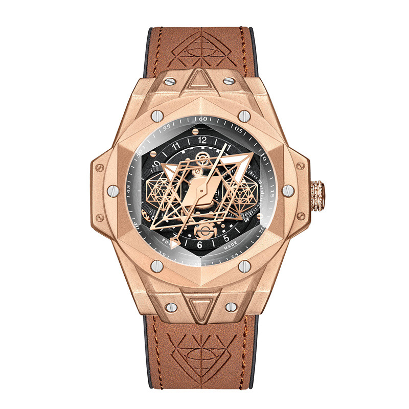 Explosive Fashion Tattoo Men's Quartz Watch Waterproof Silicone Band