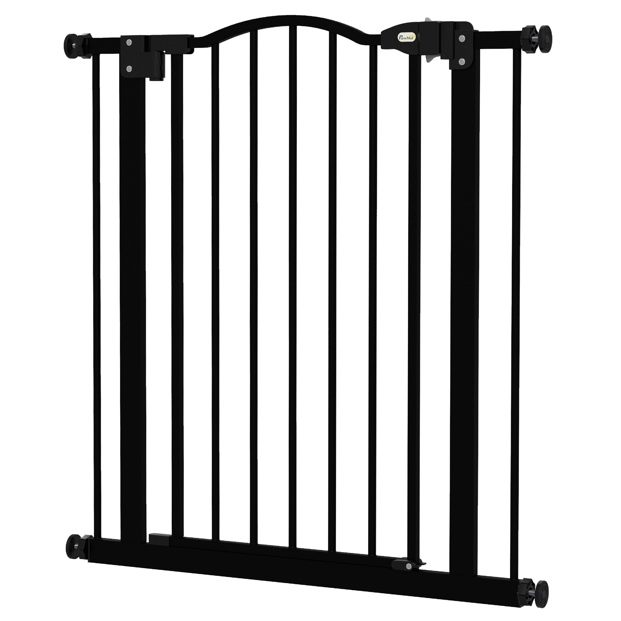 Metal Material, 74-80cm Adjustable Pet Safety Door With Automatic Closing, Black — image 7