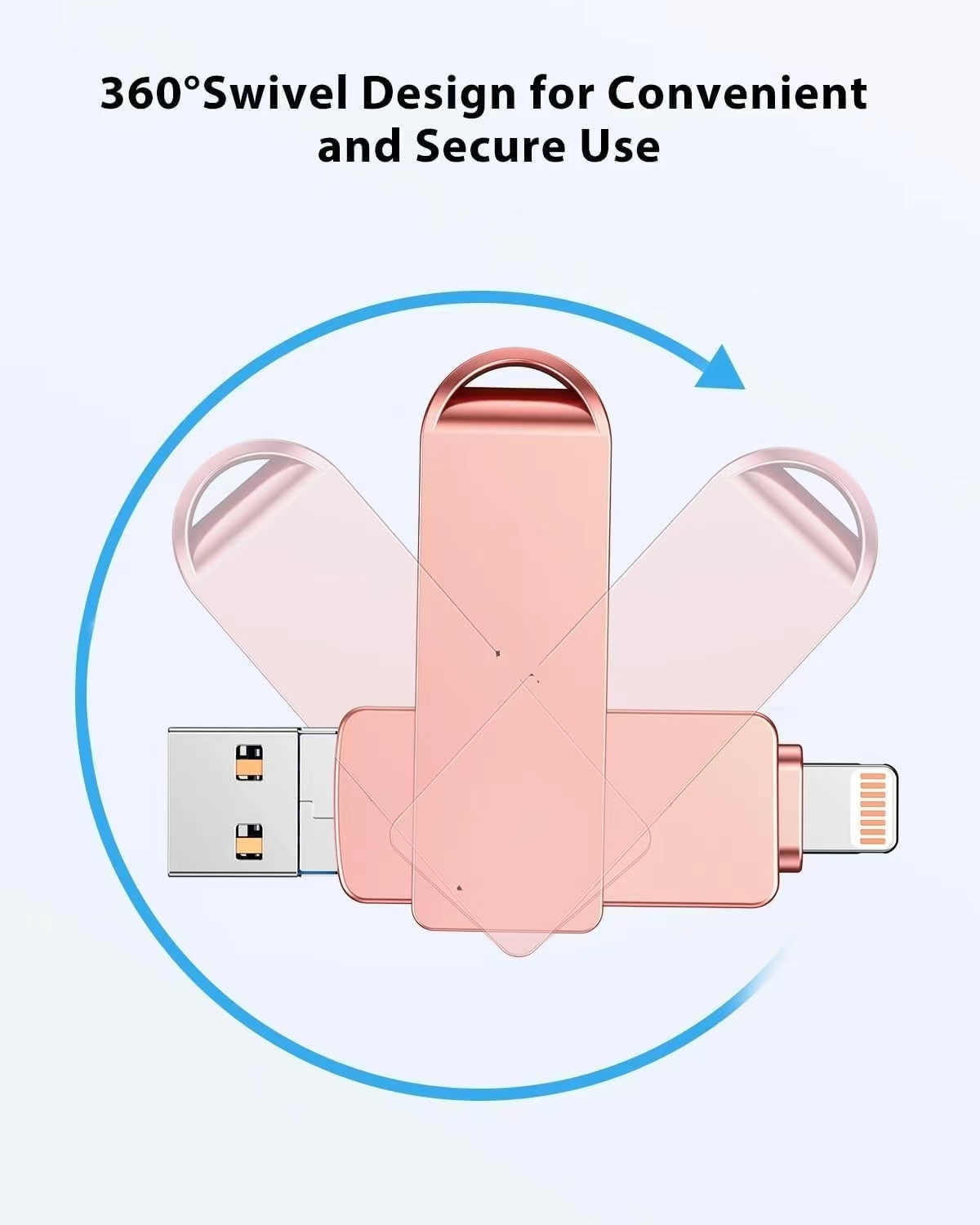 iPhone Photo Stick: High-Speed Memory Drive. MFi certified high-quality iPhone flash drive: The MFi-certified USB flash drive for iPhone can ensure high quality, and also provide you with excellent performance, allowing you to store data more safely! Made