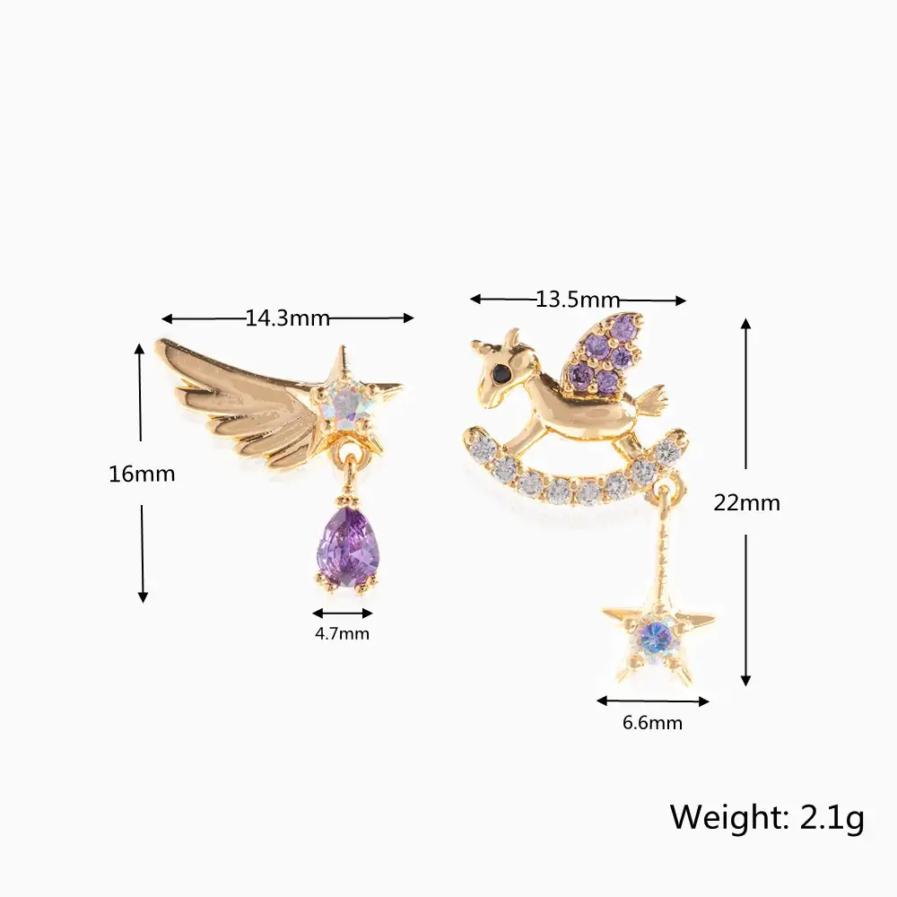 Ornament New Little Angel Ear Studs