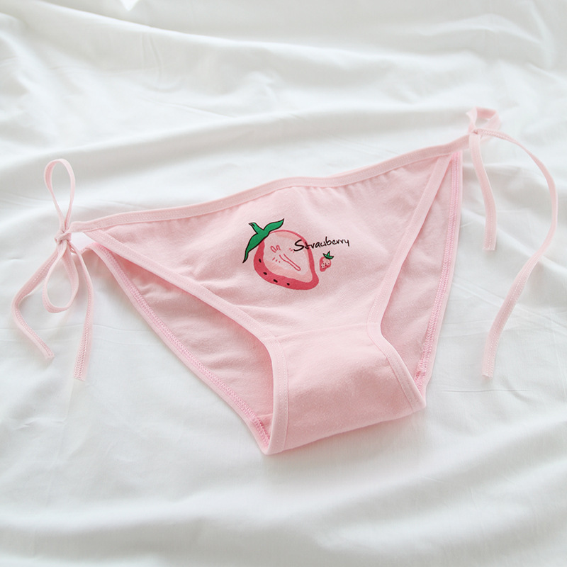 Title 7, Strawberry Girl With Lace-up Underwear Low Wais...