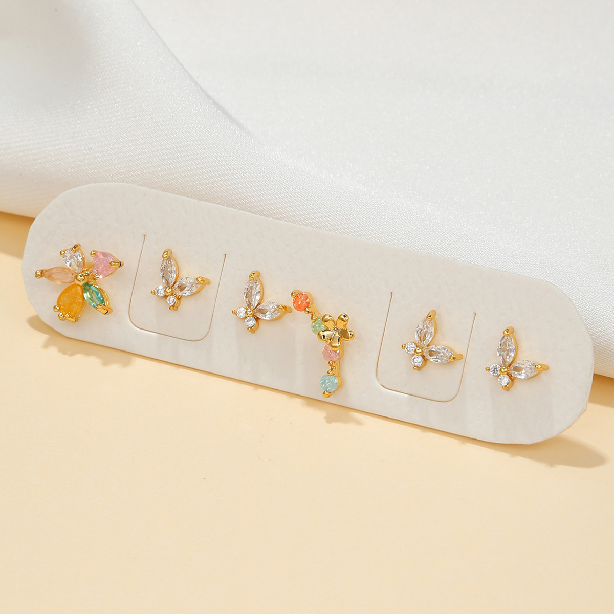 Korean Style Geometric Stud Ear Stud Set