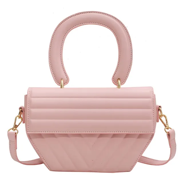 Trendy Fashion Folded Crossbody Bag Stripes Pink - Shop at LoveMi