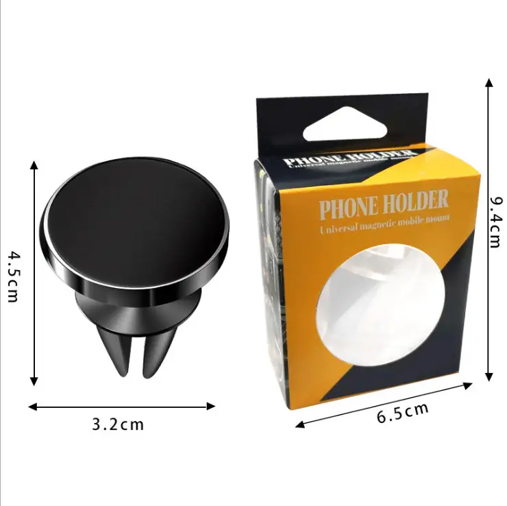 Metal Magnetic Car Bracket Aluminum Alloy DoorwayDesktop Paste Car 360Rotating Bracket
