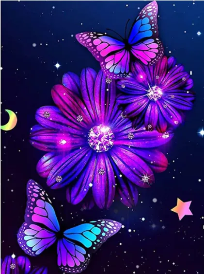 Butterfly Diamond Painting Kit - detail photo 6