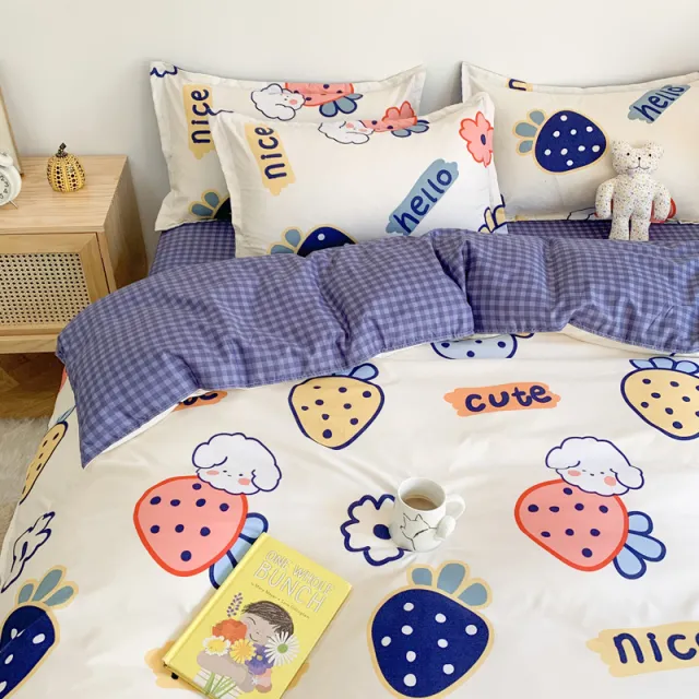Four Piece Set Of Cute Cartoon Bed Sheets 8 Style - Shop at LoveMi
