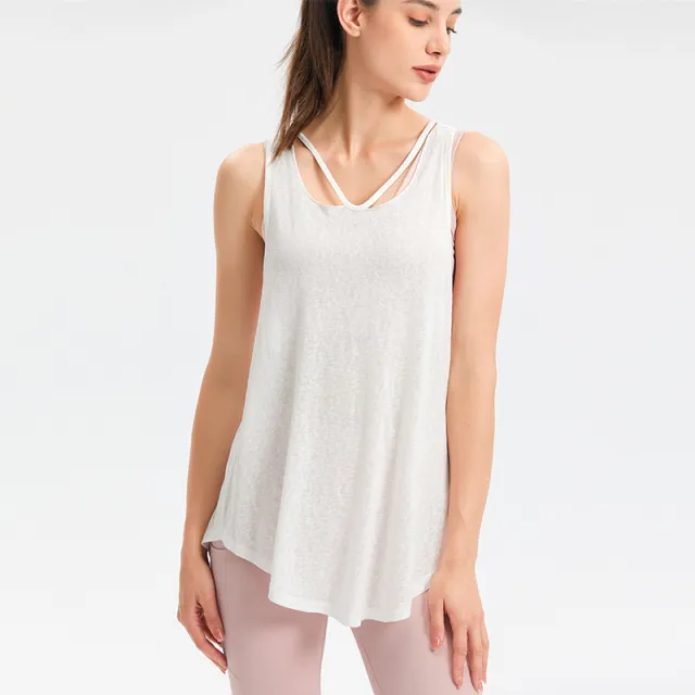 Women's Loose And Quick Drying Sleeveless Vest White - Shop at LoveMi