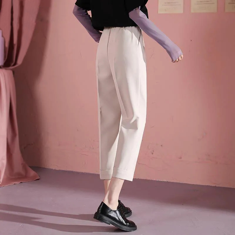 Title 5, New Drape Cigarette High-waist Carrot Harem Pants