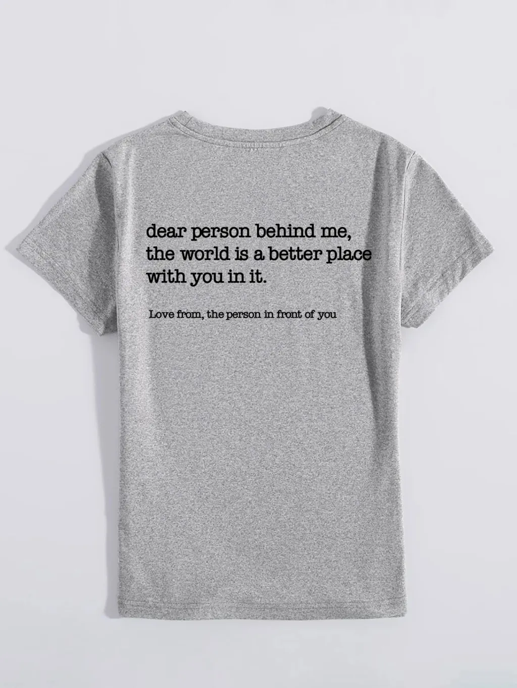 Women's Fashion Printed Short Sleeve T-shirt - Grey