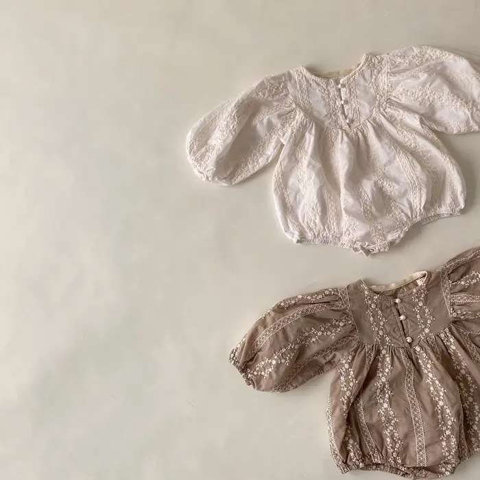 Infants And Toddlers Embroidered Foreign Style Bodysuit