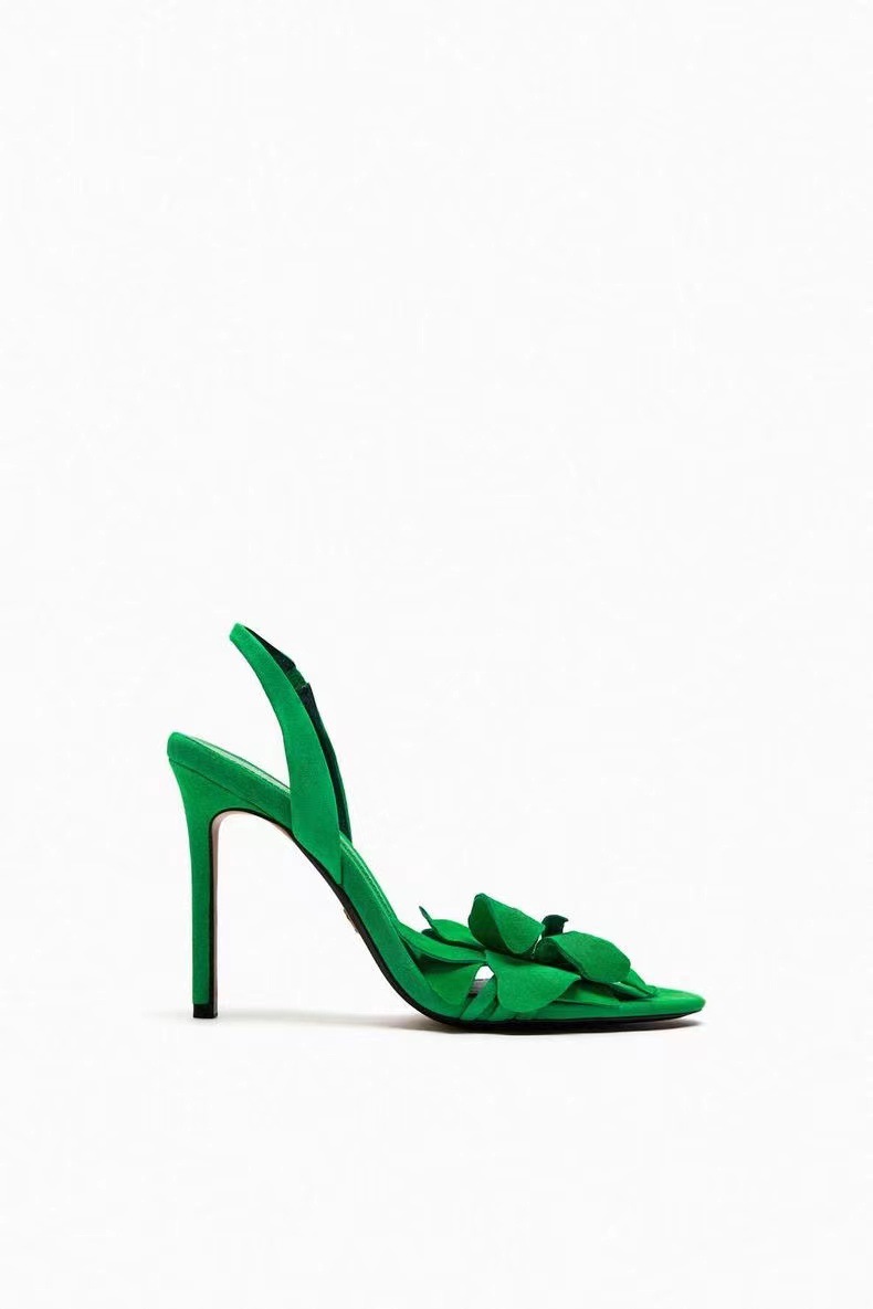 Fairy Style Flower-decorated High Heel Sandals - Image 9