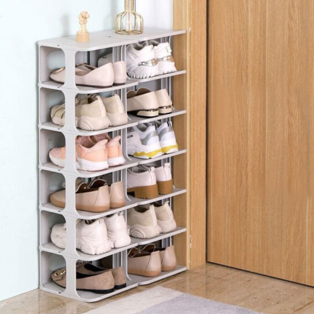 7 Tier Shoe Rack Tall Storage Shelf Unit Cabinet Home Organiser Footwear Stand — image 4