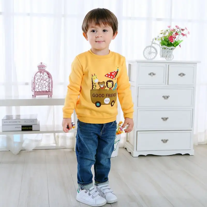 Children's Long-sleeved Sweater Round Neck Bottoming Shirt Suit
