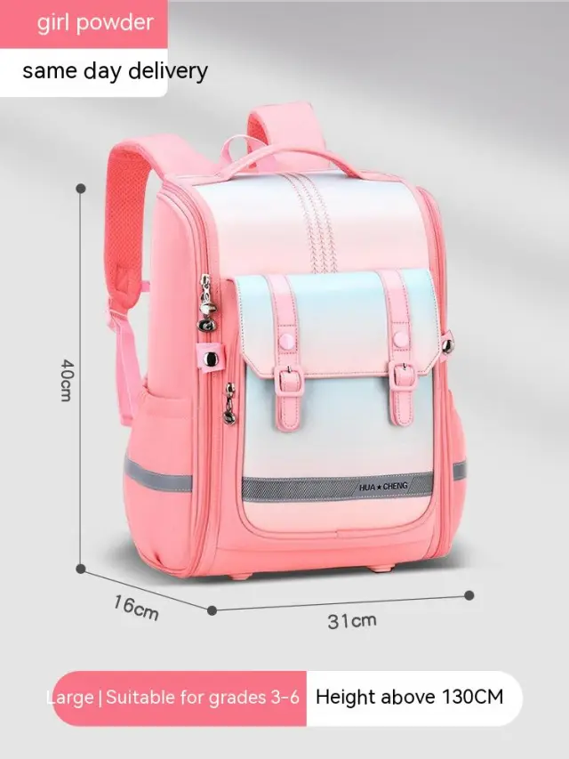 Student Spine Protection Large Capacity Children's Backpack For Grades One To Three To Six Pink - Shop at LoveMi