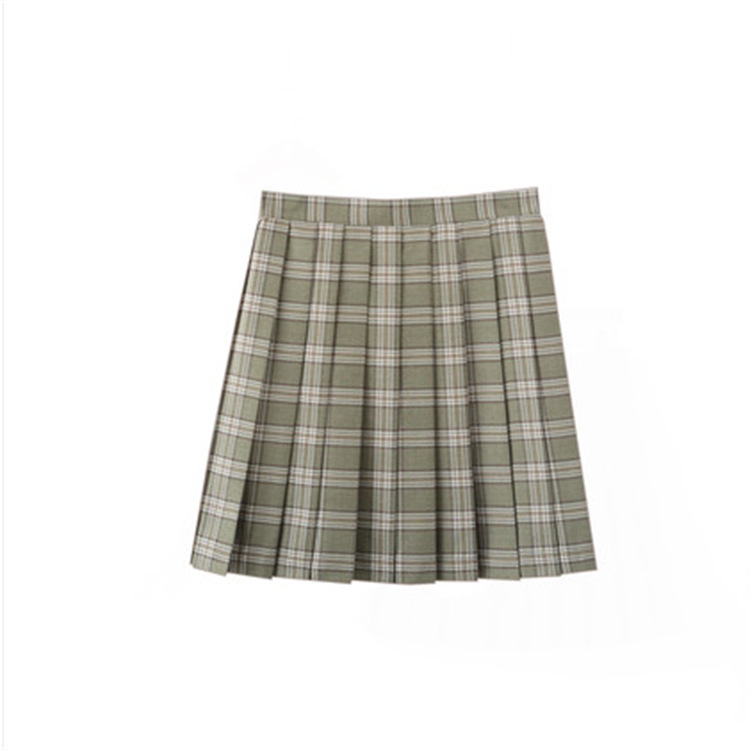 High Waist Plaid Soft Girl Pleated Student Skirt
