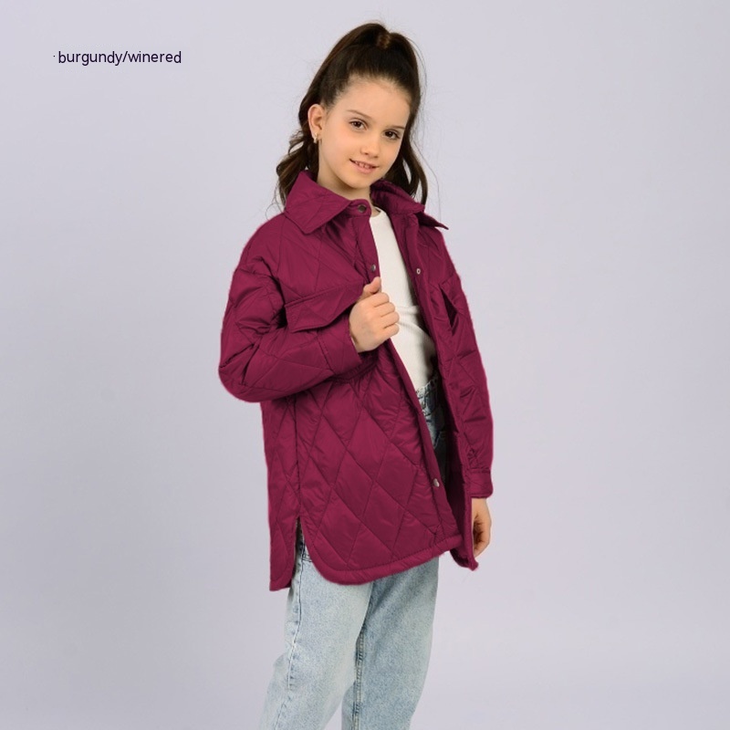 Workwear Loose Rhombus Cotton Clothing Cotton Coat Daughter Wine - Shop at LoveMi