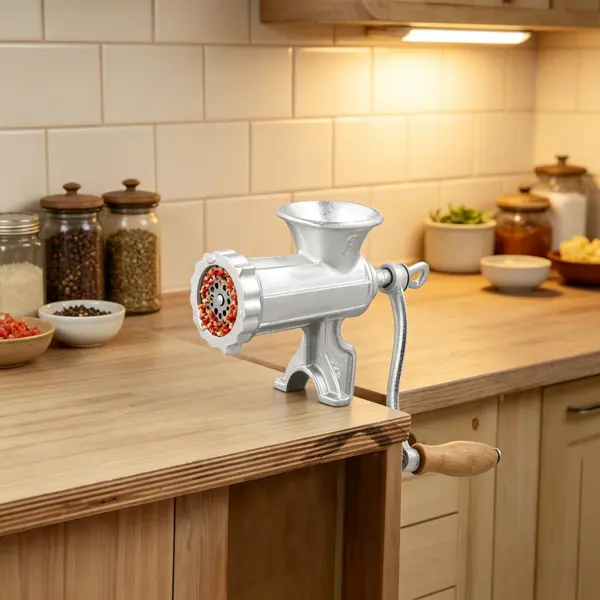 Manual Meat Grinder With Steel Table Clamp