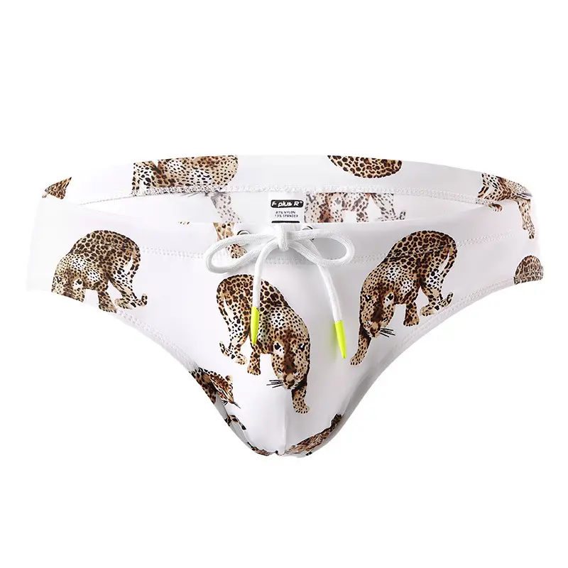 Men's Nylon Printed Swimming Briefs