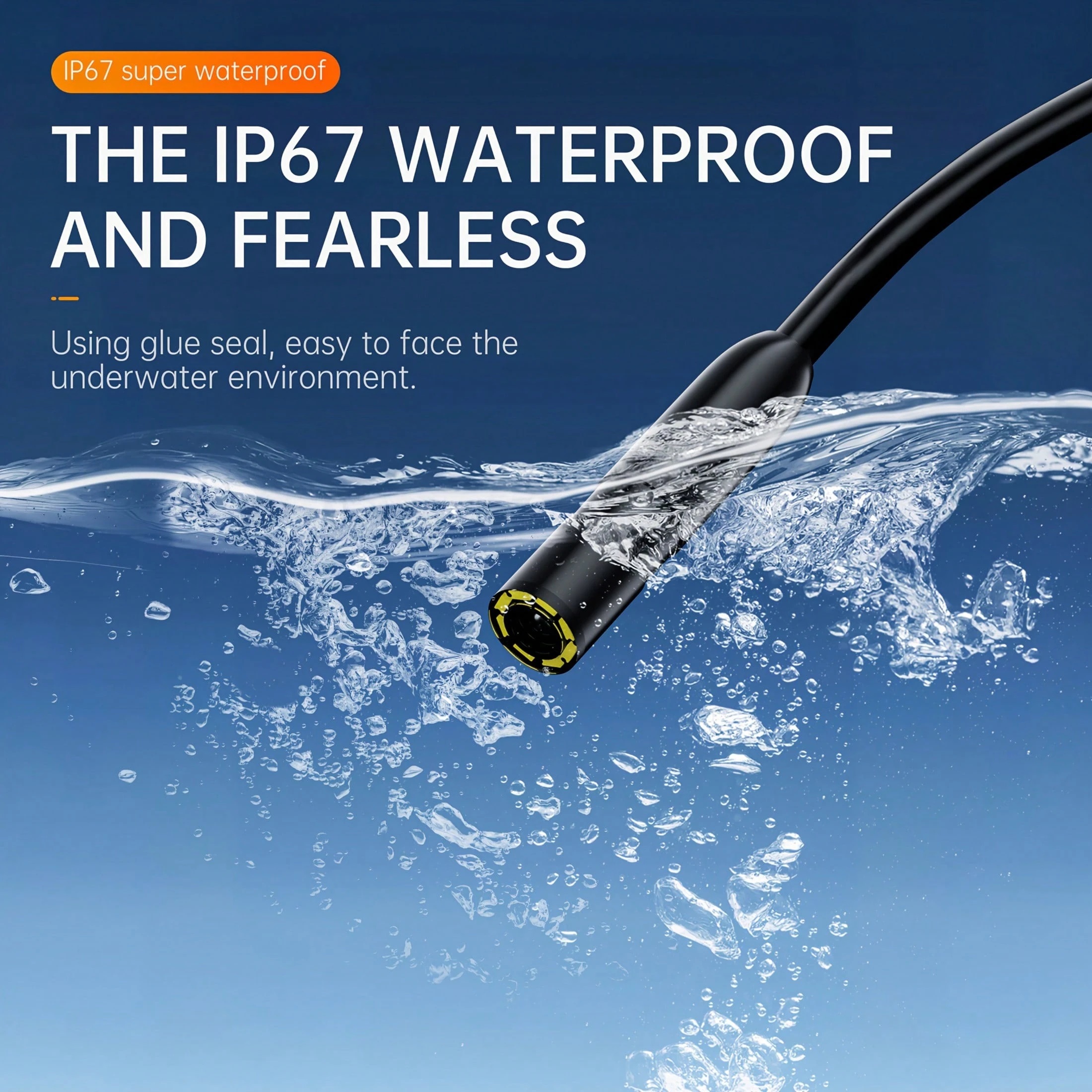Handheld Industrial Endoscope Camera With 4.3 Inch IPS Screen IP67 HD Inspection Borescope 8 Adjustble LED - 1080P HD Borescope, - Portable Inspection Camera With Semi-Rigid Cord & Probe For,