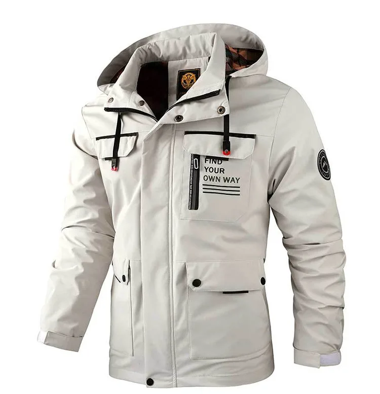 Men's Casual Hooded Jacket Parka Autumn and Winter Warm