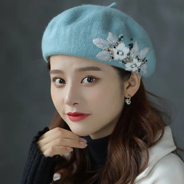 Korean Style All match Warm Wool Hooded Hat Sky Blue - Shop at LoveMi