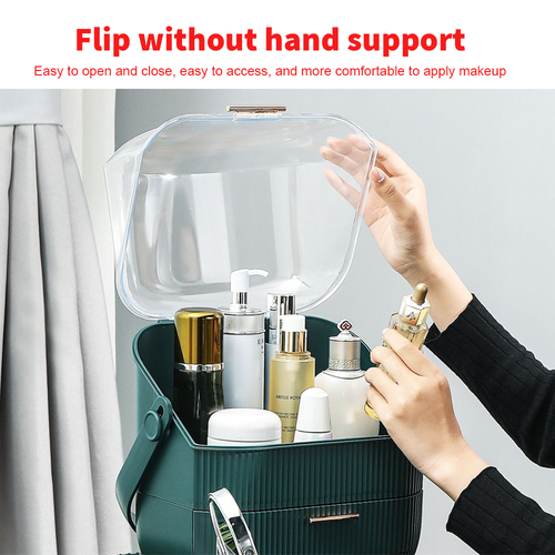 Cosmetic Makeup Organiser Case Box Beauty Skin Care Jewellery Storage Dustproof 3