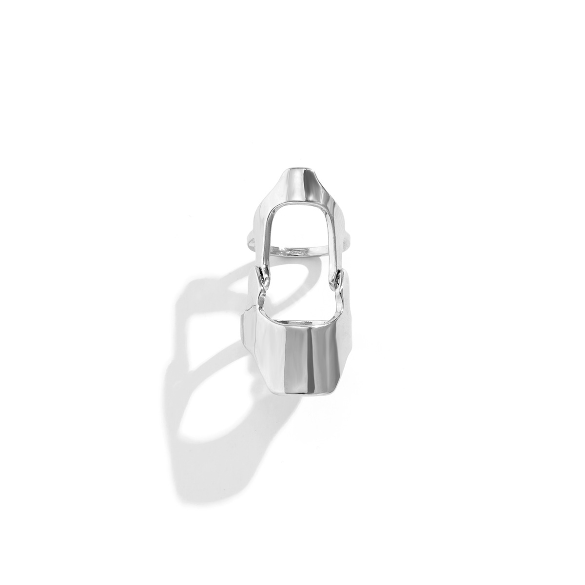 Ornament Hollow Geometry Retro Hip Hop Ring For Women