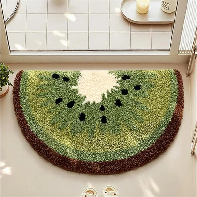 Kiwi Fruit Bath Mats Cute Bathroom Rugs, Particularly Absorbent Green - Shop at LoveMi