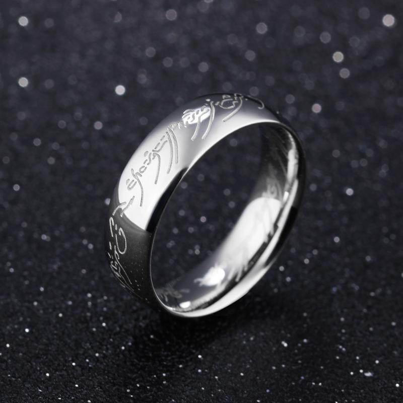 Fashion New Jewelry Cool Personality Lord Ring Men's Titanium Steel Ring