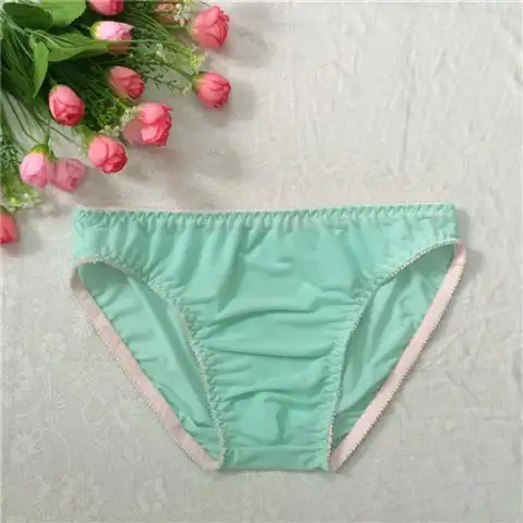 Shiny Fabric Stretch Swimwear Briefs