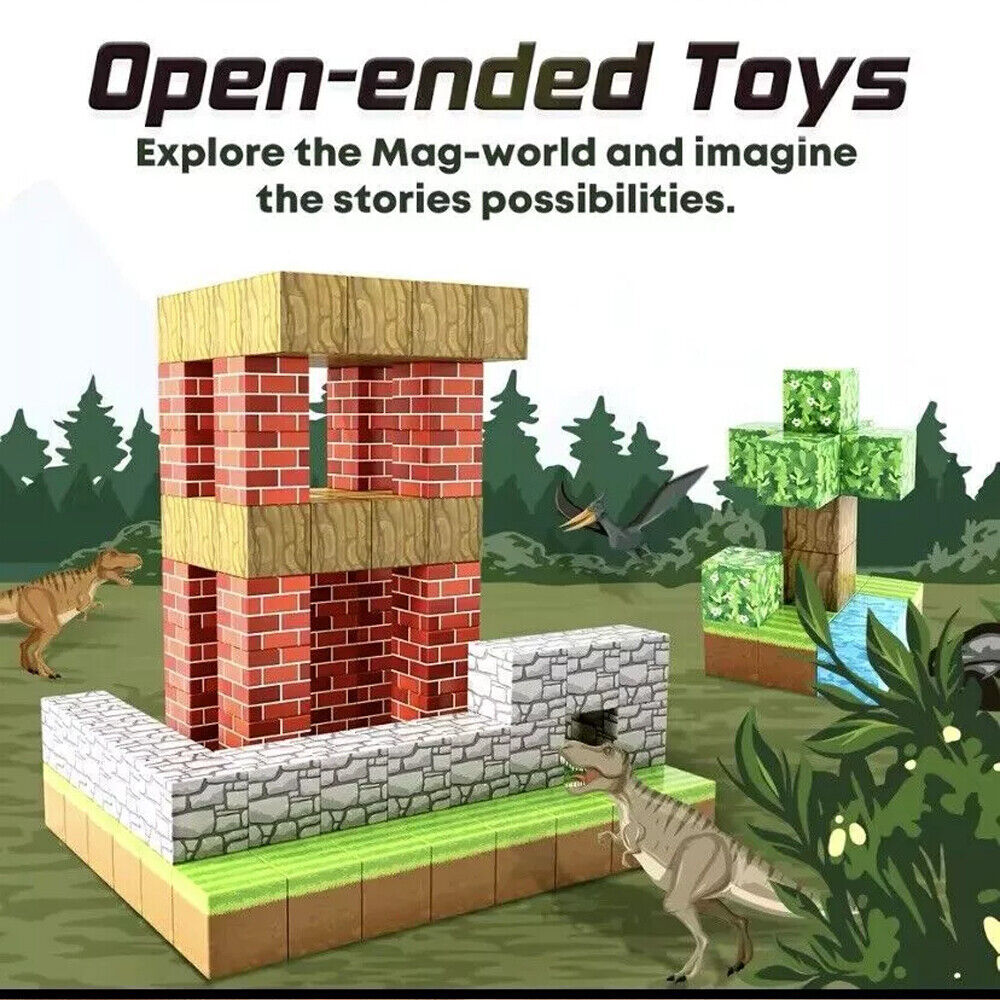 1 0 0Pcs&Set Minecraft Magnetic Building Blocks Children Kids Educational Toy Gifts 3