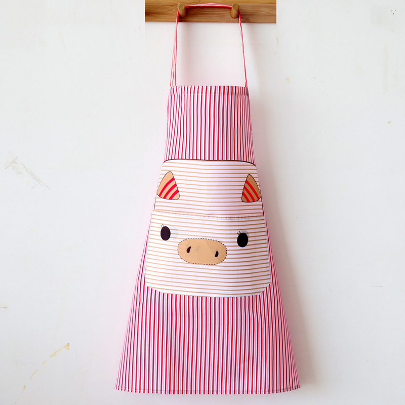 Title 4, Cartoon Pig Sleeveless Apron Hanging Around Neck