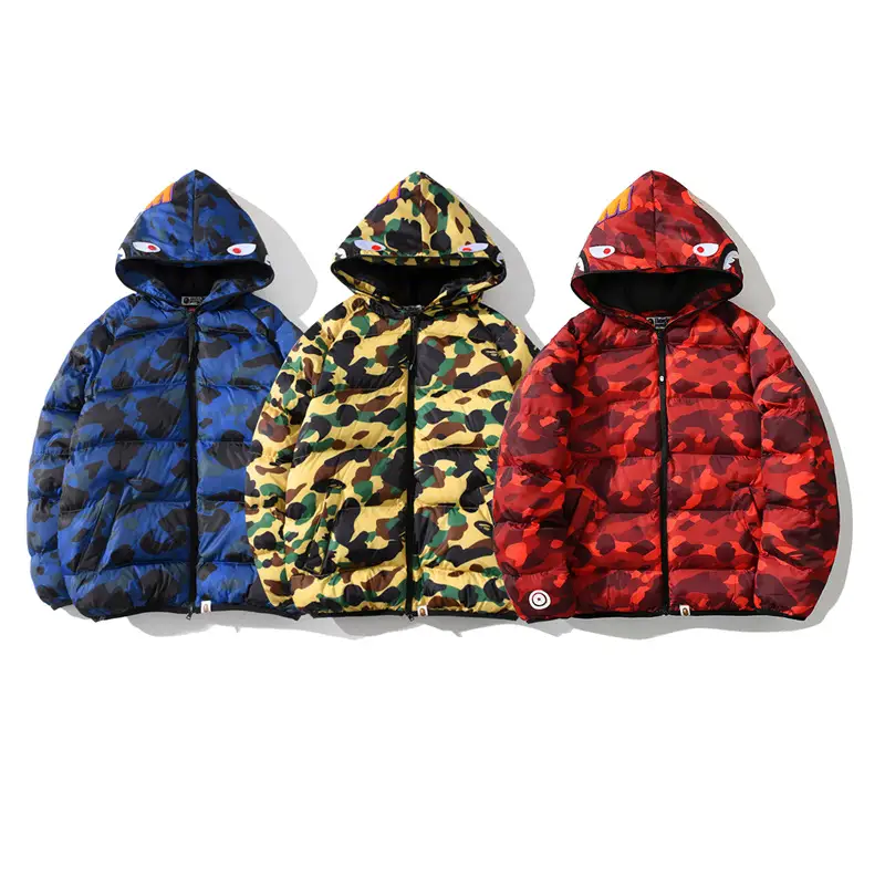 Camouflage Pattern Basic Style Padded Coat