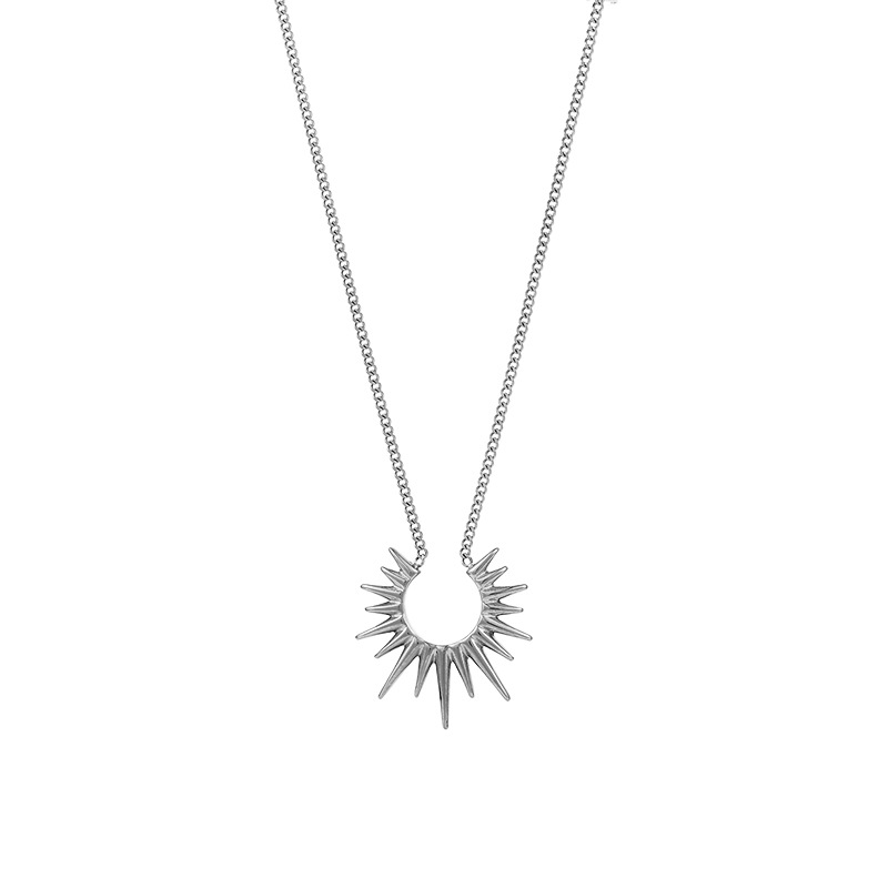 Vintage Sunflower U-shaped Stainless Steel Necklace