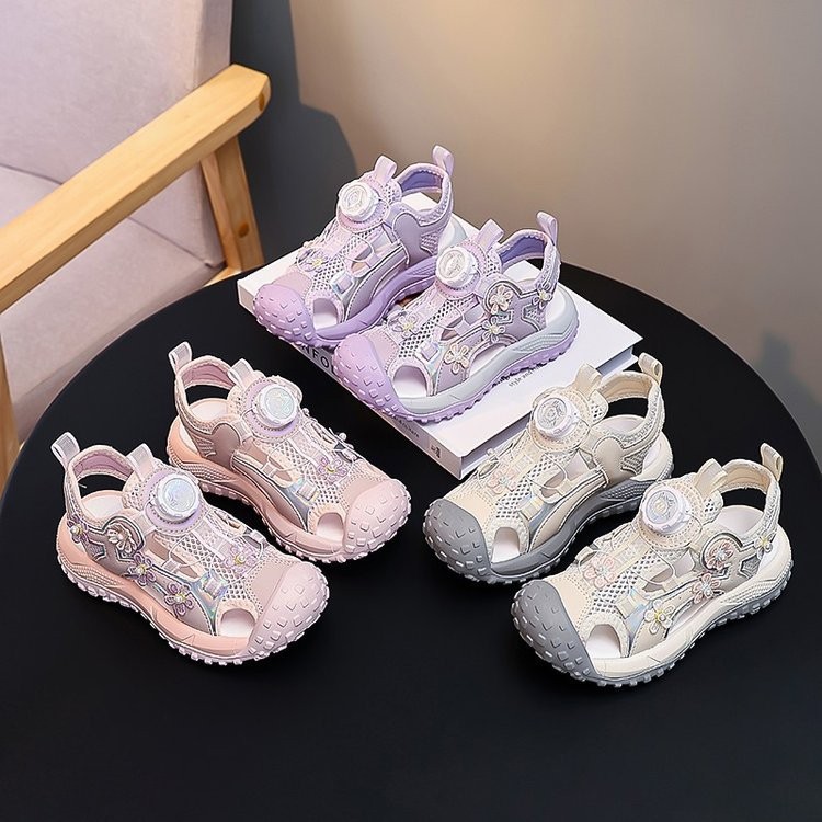 2026 Summer New Girls Closed-Toe Sandals, Kids Soft Sole Non-Slip Beach Shoes, Girls Sports Sandals — foto 3