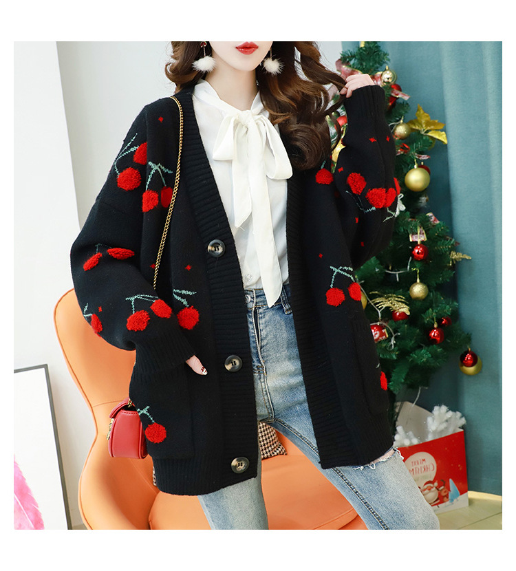 Title 1, New Thick Fashion Loose Knitted Jacket