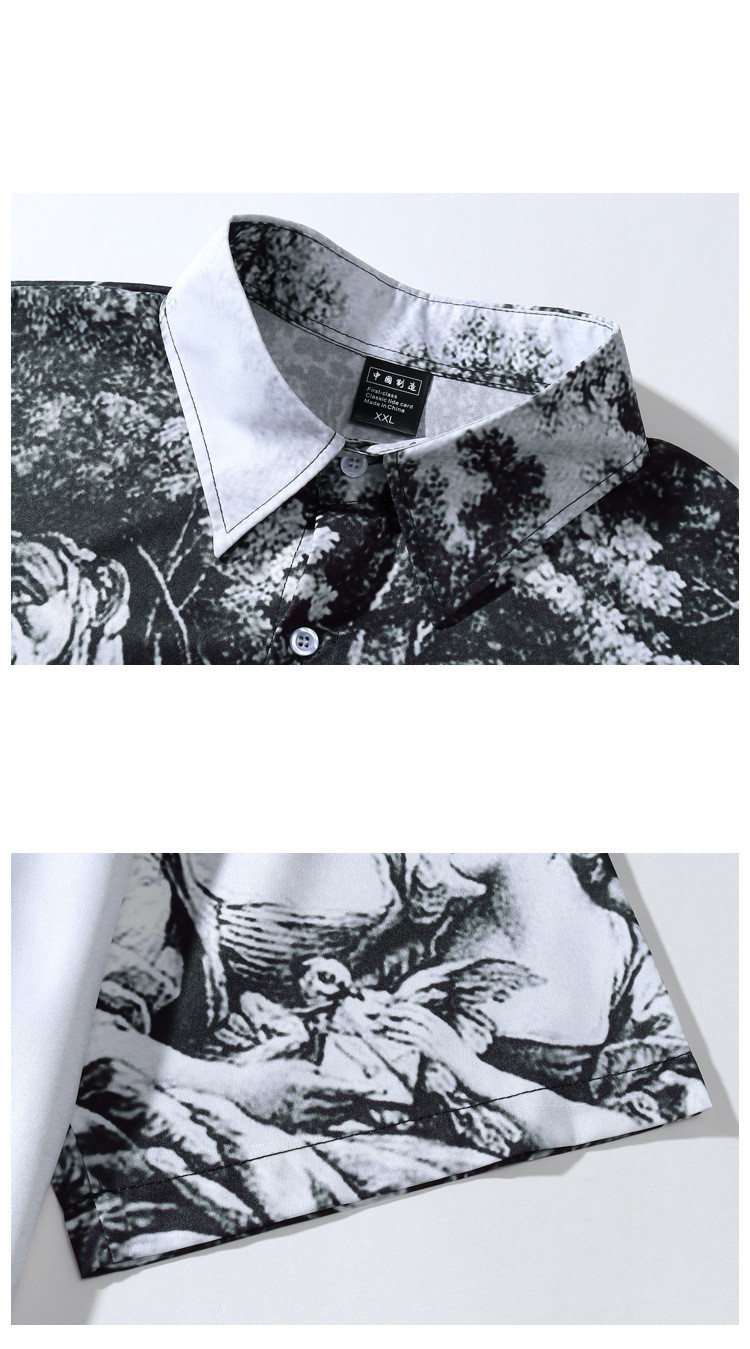 Title 3, Summer Shirt Mens Digital Printing Casual Lape...