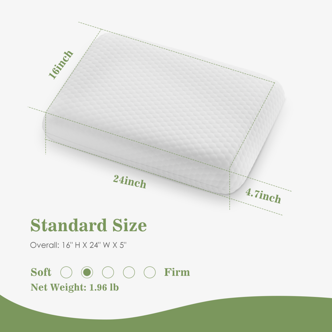 Memory Foam Pillow, Detachable Washable Pillowcase, Odorless, Ergonomic Pillow, Full Sleeping Position, Cervical Support Pillow
