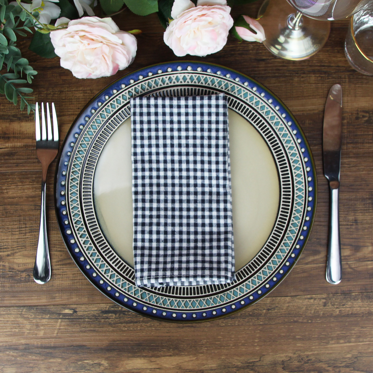 Title 4, Plaid Polyester Cotton Western Food Placemat Te...