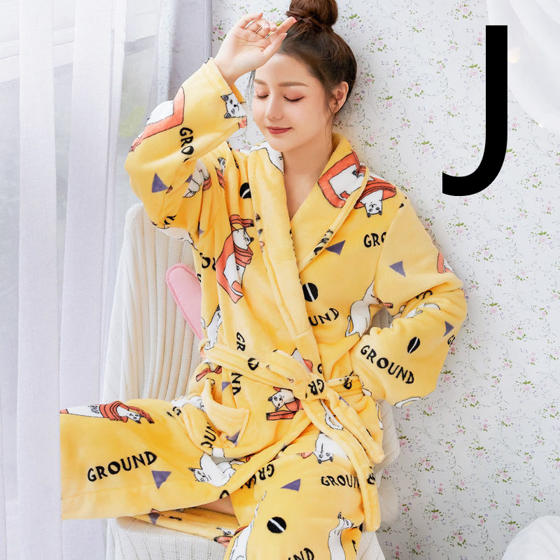 Title 3, Thickened Flannel Home Wear Bathrobe