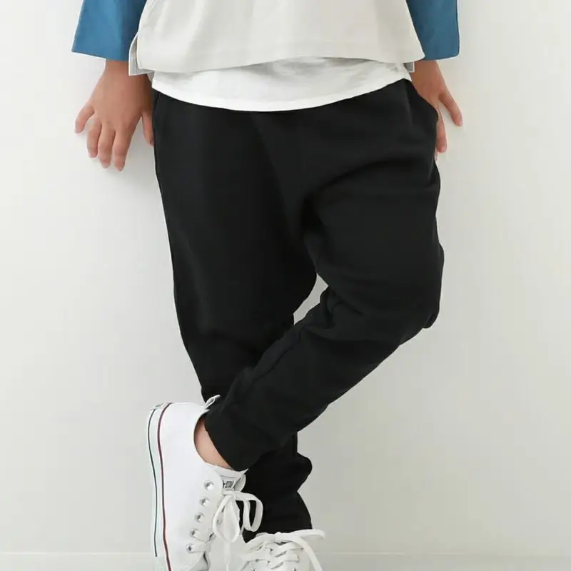 Harem Kids Pants Cotton Solid Color Commuter